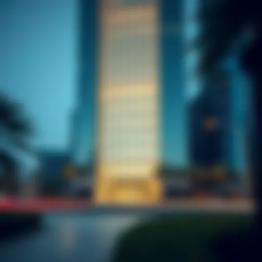 Exterior view of the Damac XL Tower showcasing its modern facade