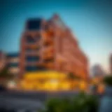 A striking view of the Dubai Design District showcasing modern architecture.