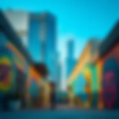 Street Art Showcase in Dubai Design District Vibrant street art reflecting the creativity within the district.