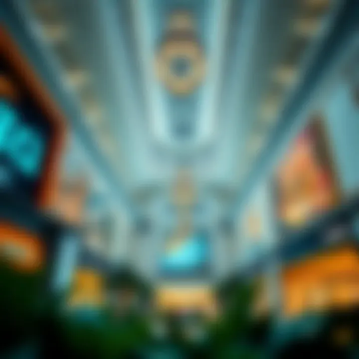 Interior view of Dubai Mall showcasing luxury shops