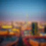 Panoramic view of Dubai Mall and surrounding skyline