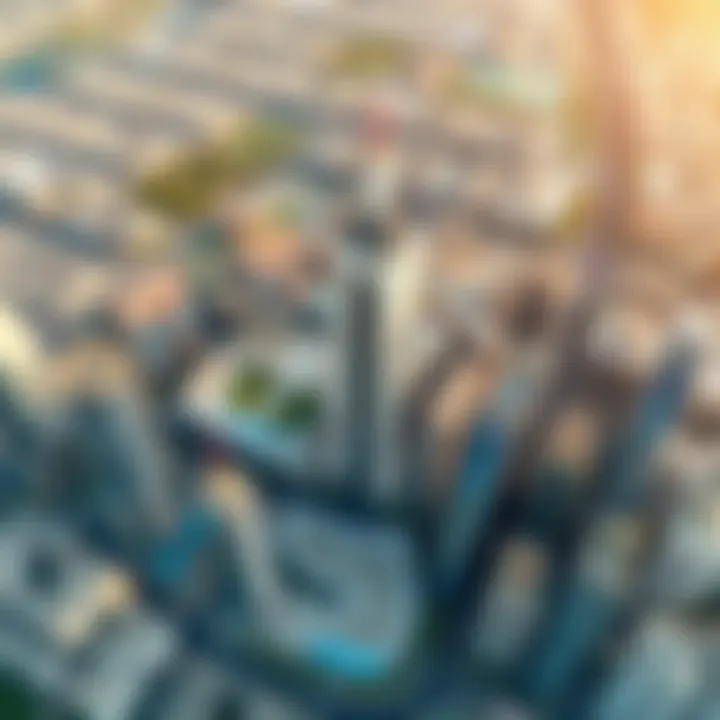 Aerial View of Emerging Developments in Dubai Aerial view of Dubai's emerging real estate developments