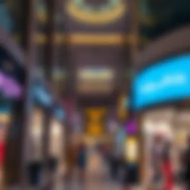 Diverse retail shops within قليريا مول offering a variety of products