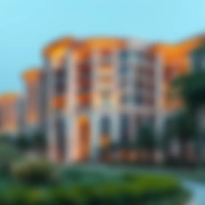 Elegant architecture of the Golf Promenade highlighting modern design and luxurious features