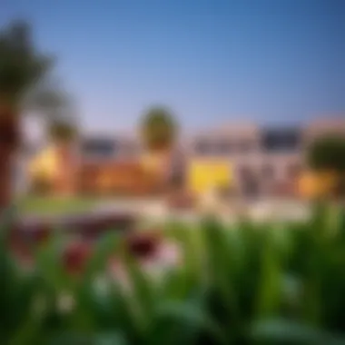 Eco-Friendly Community Recreation Space Community park within the Green Community featuring eco-friendly features and recreational areas