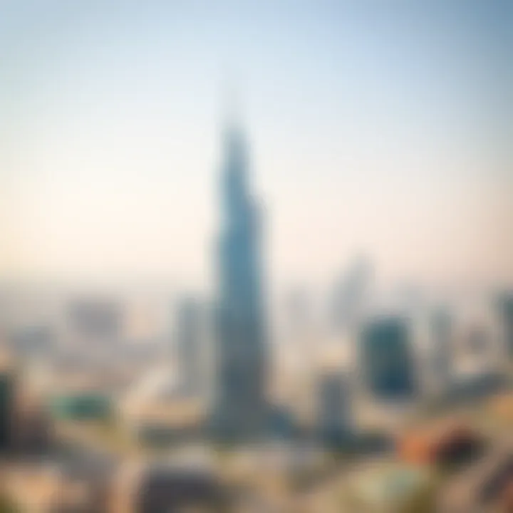 Hamdan Center Amidst Dubai's Skyline Aerial view of the Hamdan Center surrounded by Dubai's skyline