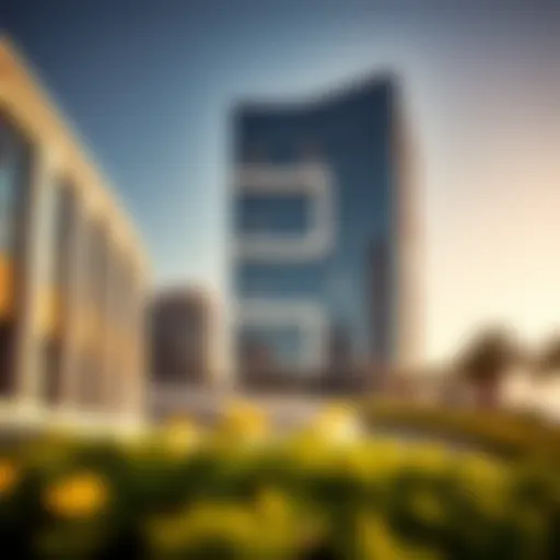 Architectural design of the Hamdan Center showcasing modern elements