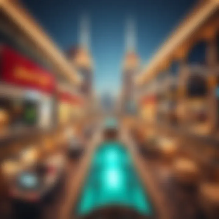 Panoramic View of Dubai Mall A panoramic view of Dubai Mall showcasing its grandeur