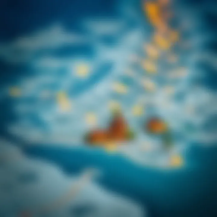 Real estate investment opportunities highlighted on a map of Dubai