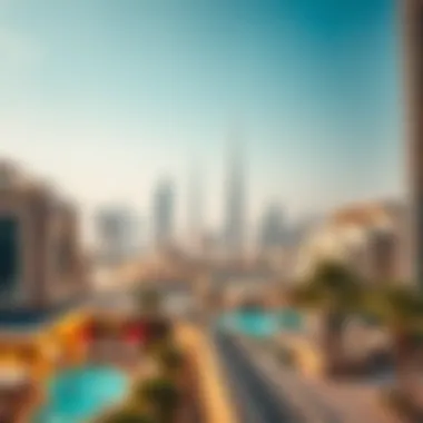 Luxurious view of a Dubai skyline with second homes