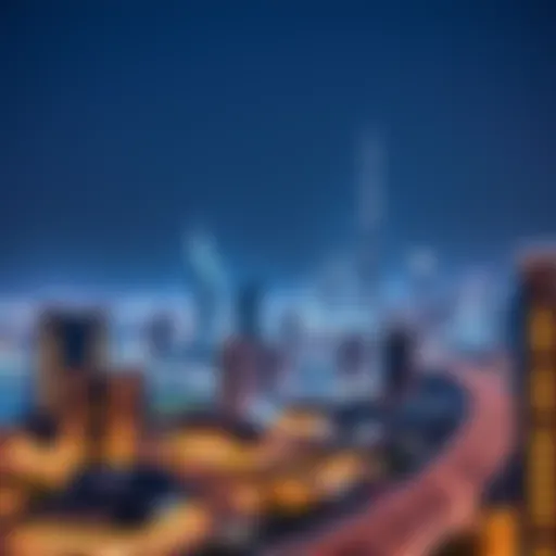 Stunning skyline view of Dubai's luxury district showcasing modern architecture