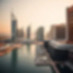 Aerial view of Marina Quays West showcasing modern architecture