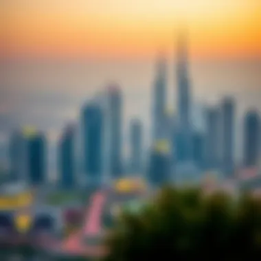 Vibrant skyline view of Dubai highlighting Omniyat Anwa's strategic location