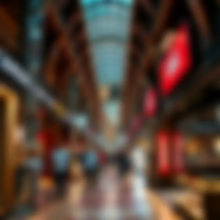 Vibrant shopping atmosphere highlighting diverse retail options