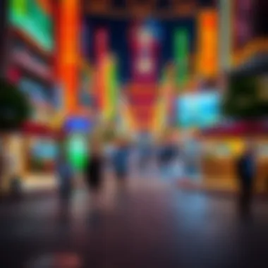 Vibrant Nightlife at دوار الساعة A vibrant night scene at دوار الساعة, capturing the lively atmosphere
