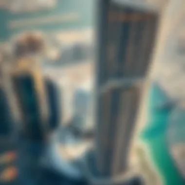 Aerial view of Fifty One Tower showcasing its architectural design