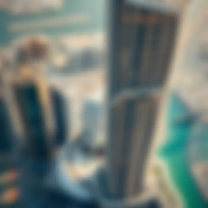 Aerial view of Fifty One Tower showcasing its architectural design