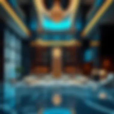 Interior lobby of Fifty One Tower highlighting luxury features