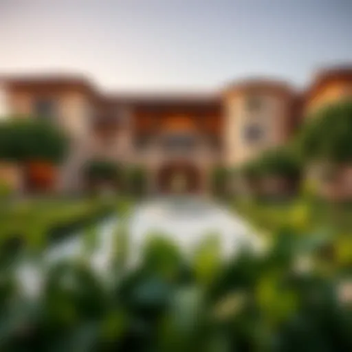 Exterior view of Tuscan Residence showcasing its architectural elegance