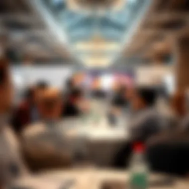 Discussions on Market Trends Attendees engaging in discussions about market trends