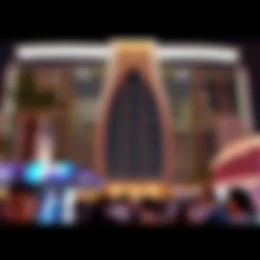 Exterior view of Dubai Trade Center during a major event