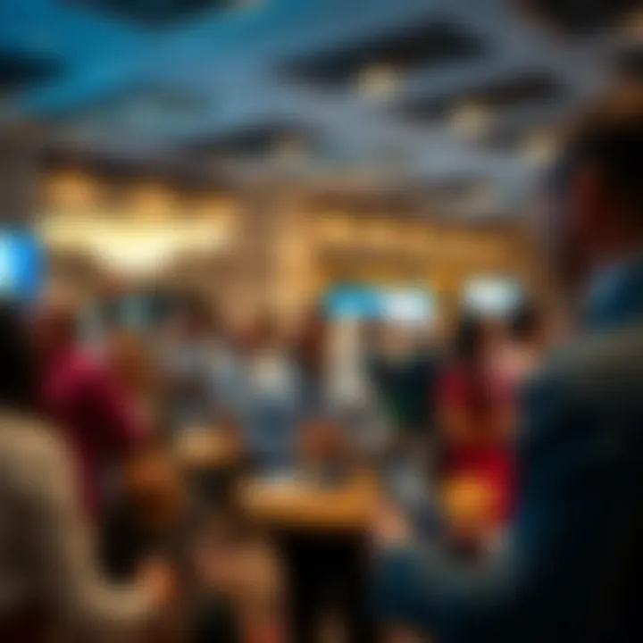 Networking at Real Estate Conference Networking session at a real estate conference