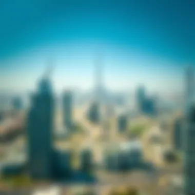 Panoramic Bur Dubai Skyline Scenic view of Bur Dubai skyline