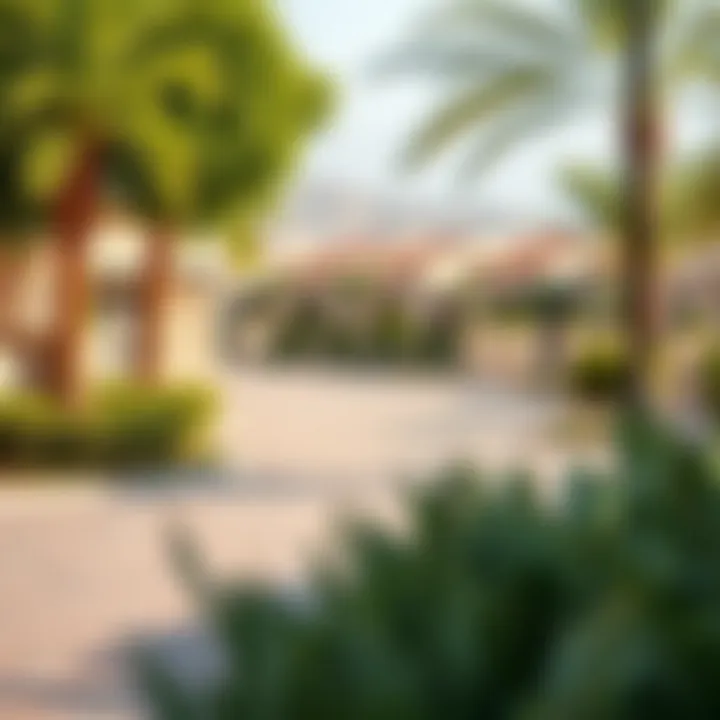 Scenic view of Abu Hail neighborhood with villas and greenery