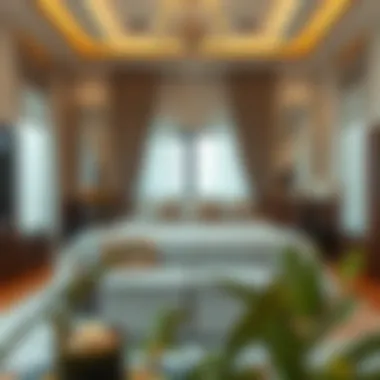 Elegant Villa Room Interiors Luxurious villa room showcasing elegant interiors and modern design