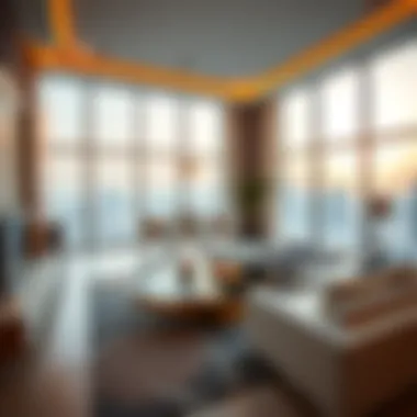 Penthouse Interior of Warsan Tower Luxurious interior of a penthouse in Warsan Tower