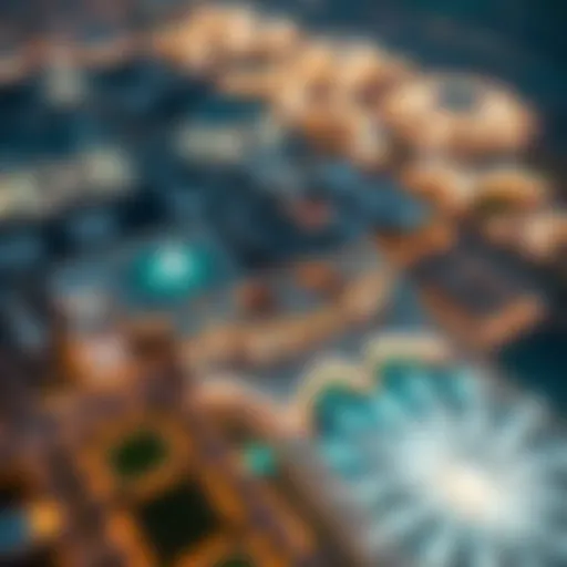 Aerial view of Expo City Dubai showcasing its architectural brilliance and layout