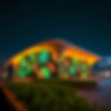 Innovative pavilion at Expo City Dubai representing sustainability and technology