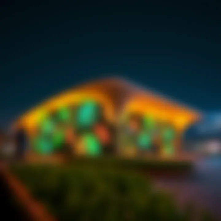 Innovative pavilion at Expo City Dubai representing sustainability and technology