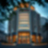 Exterior view showcasing the Faraidooni Building's architectural design
