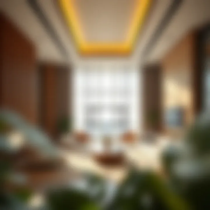 Interior layout highlighting the modern design elements of the Faraidooni Building