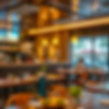 Cozy interior ambiance of a casual eatery in Festival City