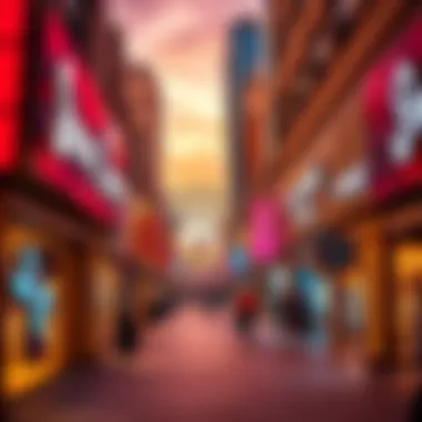 Vibrant Shopping District in Festival City Vibrant shopping district in Festival City