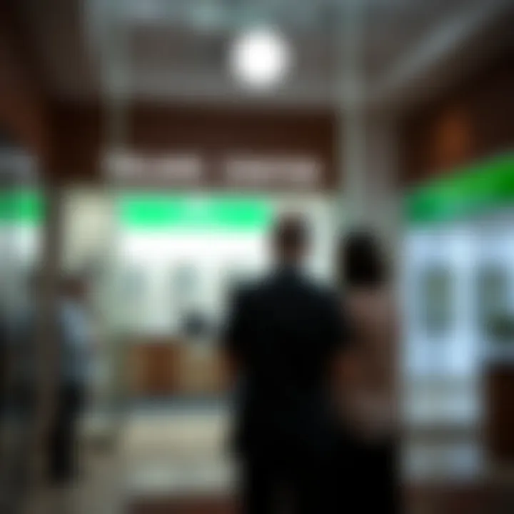 Interior of an Ejari center with staff assisting clients