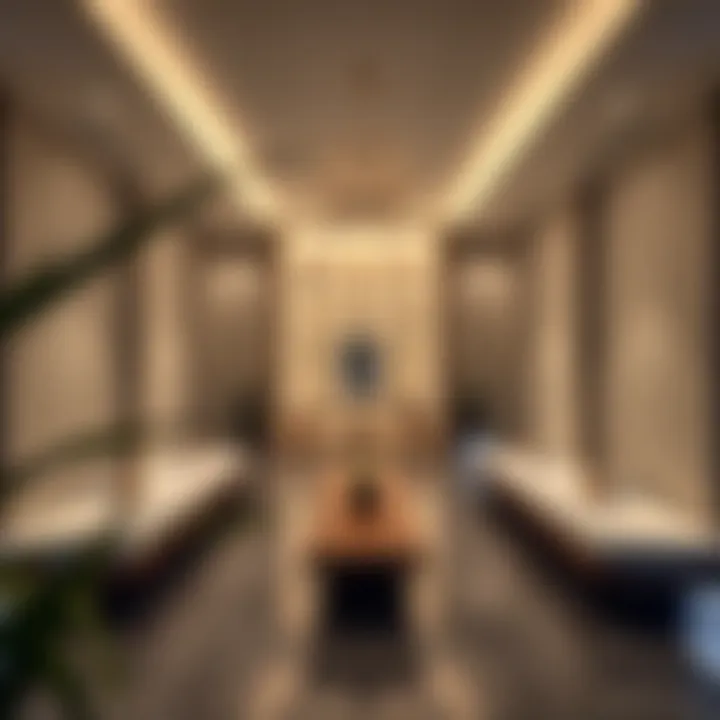 Tranquil wellness area for relaxation and recovery