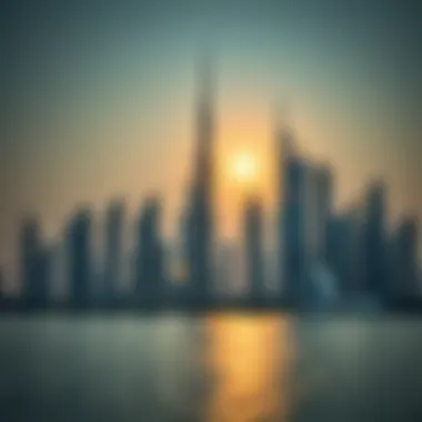 Dubai Skyline and Freelance Opportunities City skyline of Dubai representing opportunities for freelancers