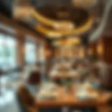 Elegant dining setup at Dubai Hills Mall