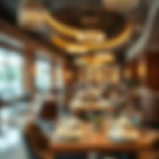 Elegant dining setup at Dubai Hills Mall