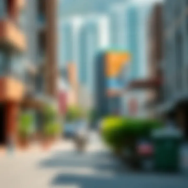 Urban landscape of a Global Village emphasizing integration