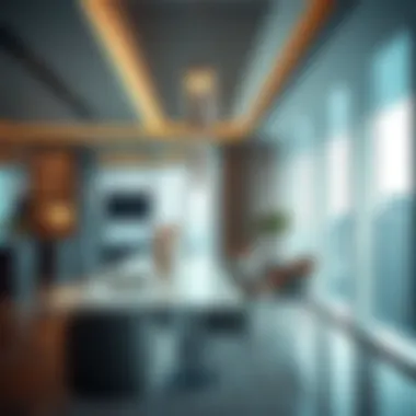 Interior design showcasing the modern office spaces in the tower