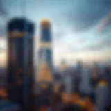 Stunning view of Grosvenor House Commercial Tower against the skyline