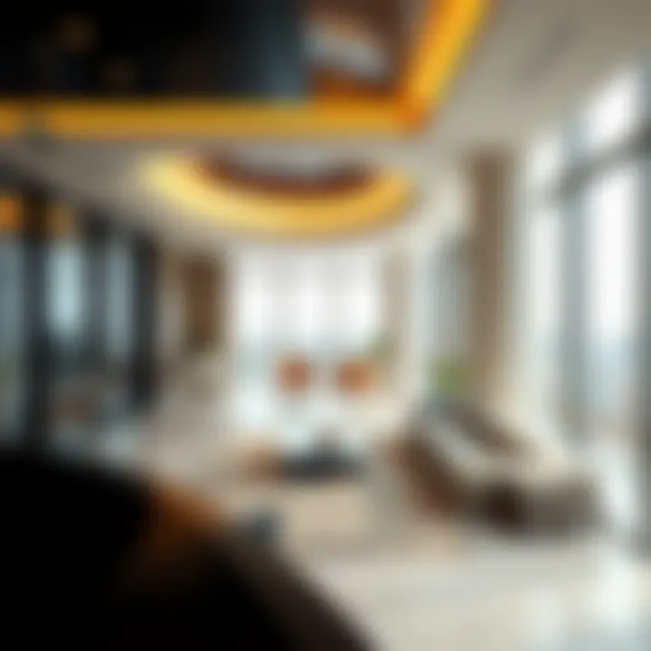 Interior architecture showcasing modern design in Hilal Tower
