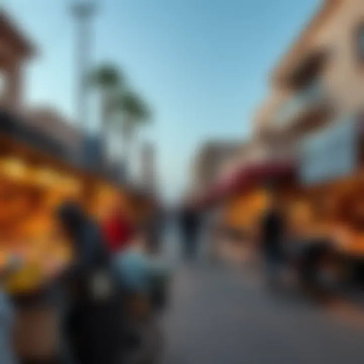 A vibrant market scene showcasing local customs