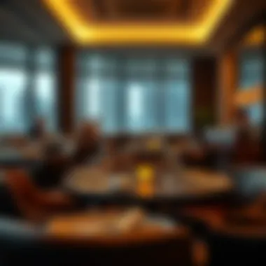 Dining Experience at a Media City Hotel Vibrant dining experience at a Media City hotel restaurant