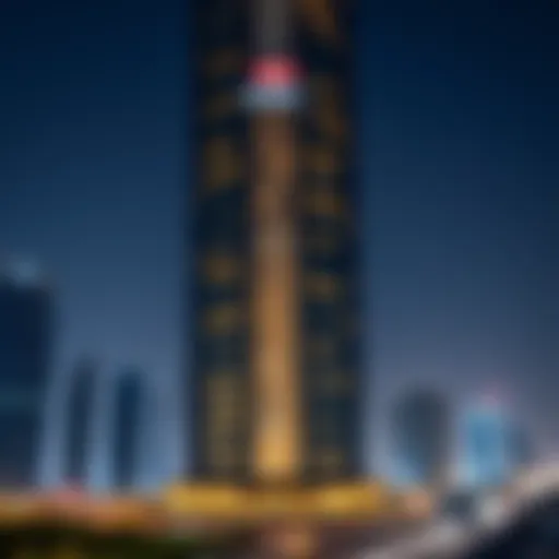 HSBC Tower's striking architectural design against the Dubai skyline
