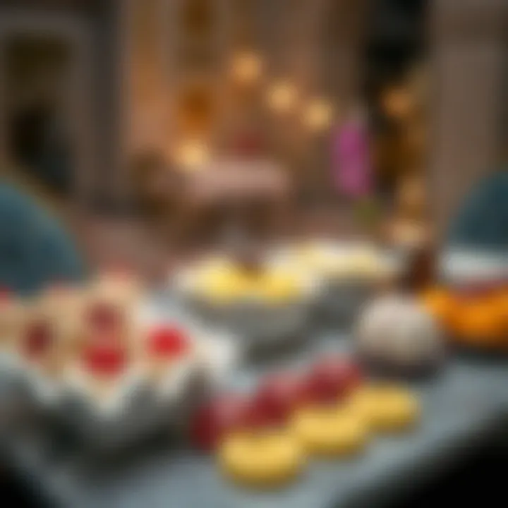 Sweet Delights of Ramadan An elegant presentation of Arabic sweets complementing the iftar experience.